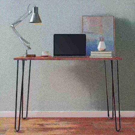 Hastings Home Hairpin Leg Computer Desk, Brown 908560IHM